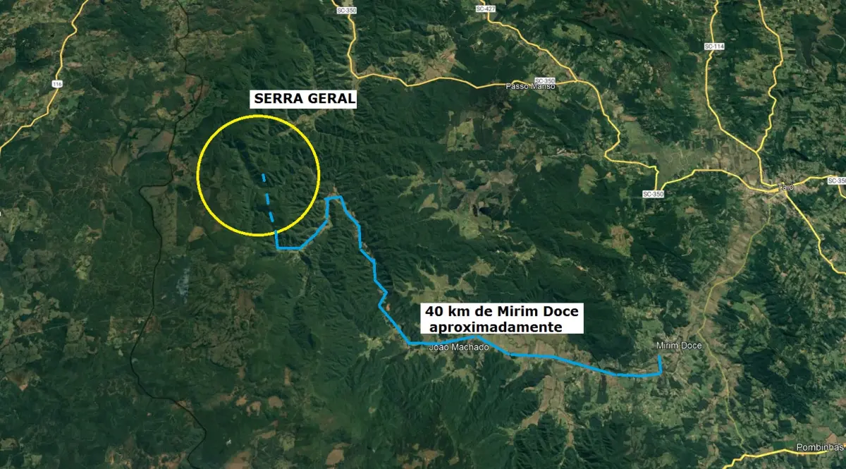 LOTE  - 100ha EM MIRIM DOCE – FAZENDA SERRA VELHA – ÁGUA CLARA