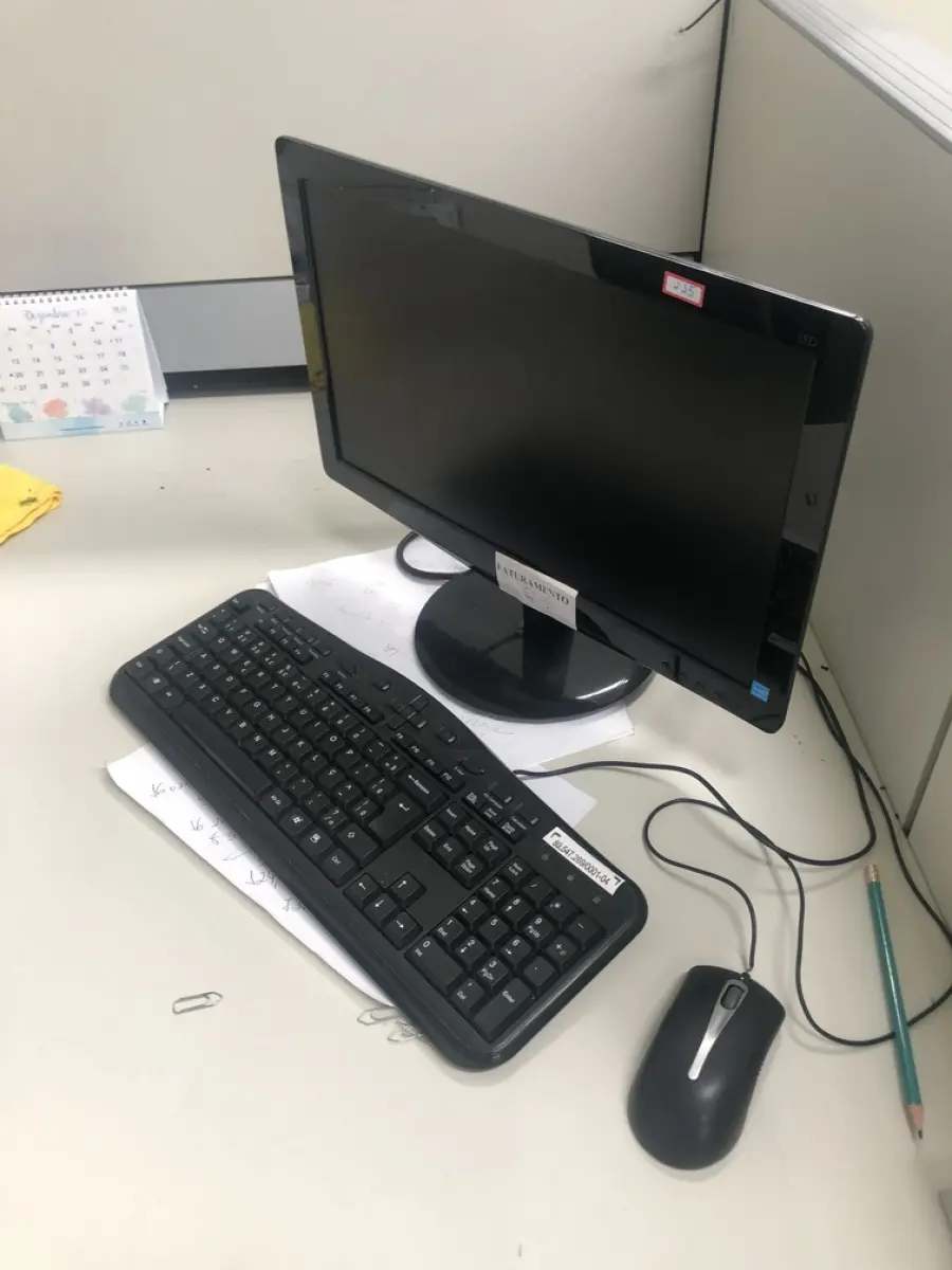 LOTE 235 - Monitor e teclado 