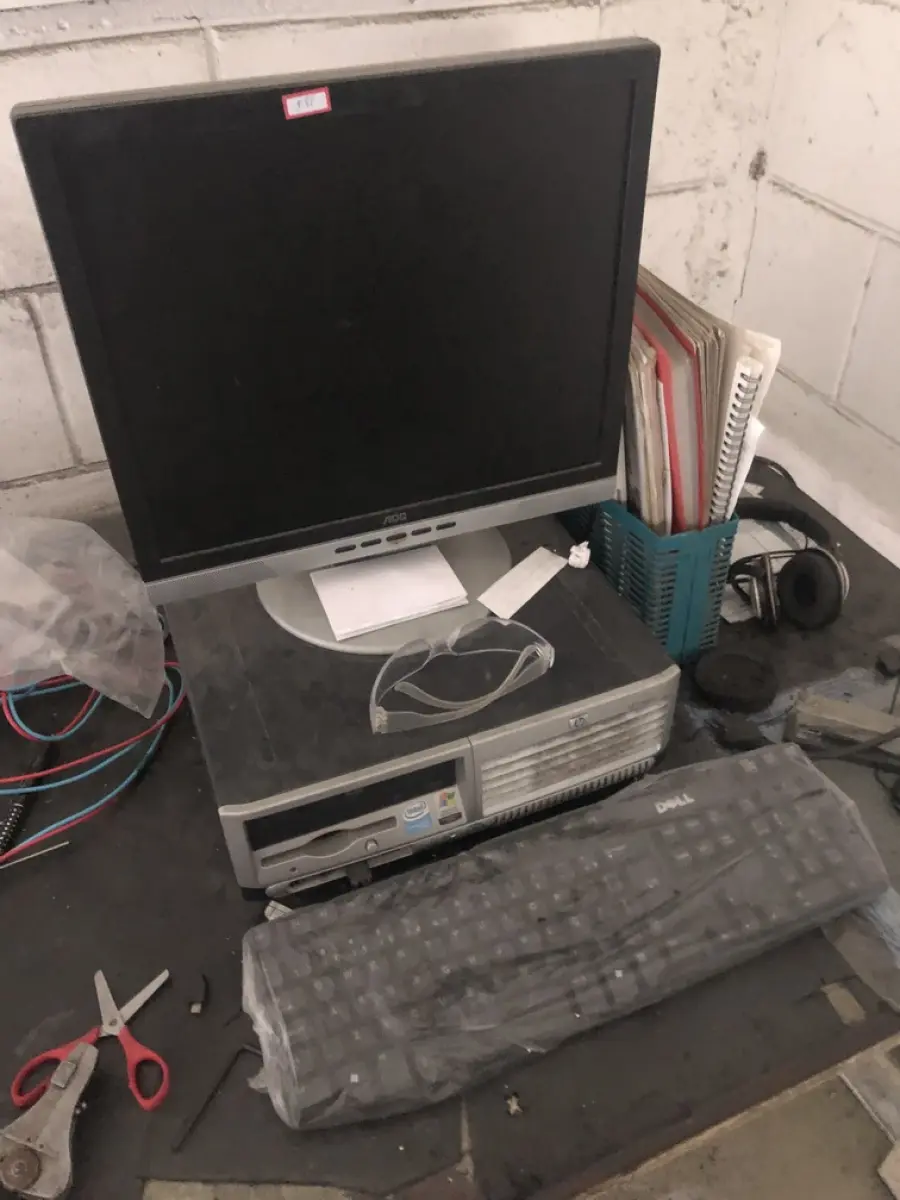 LOTE 548 - Cpu, monitor, teclado 