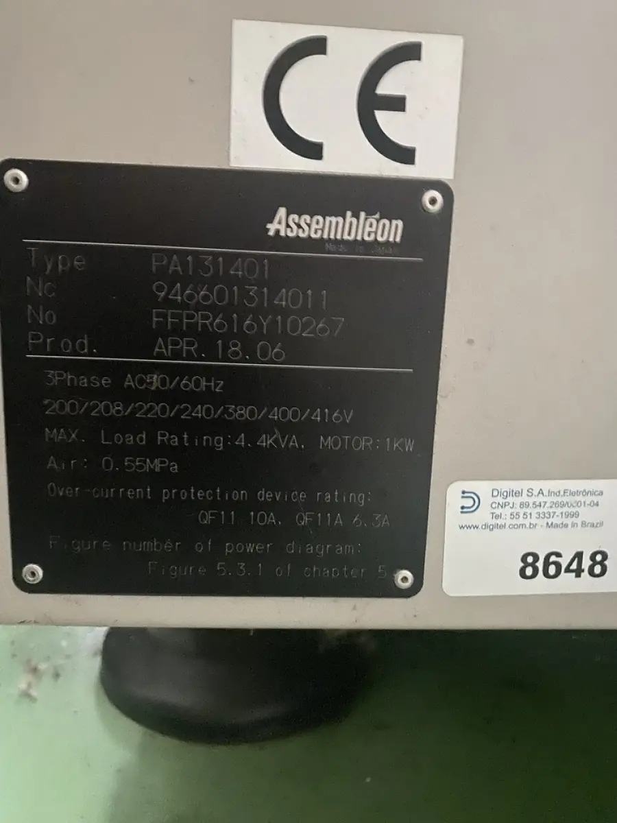 LOTE 575 - maquina Pick place Topaz X II Assembleon tipo PA131401 ano 2006