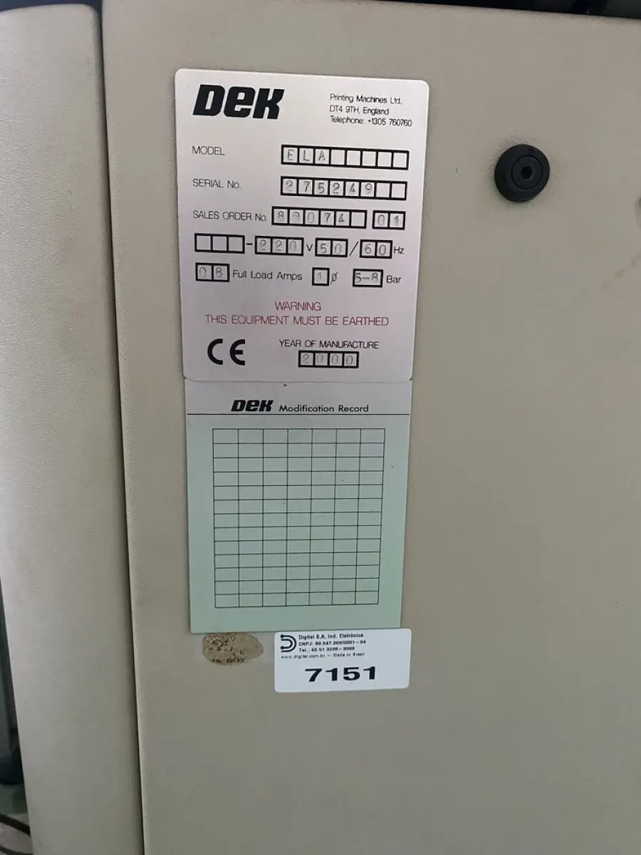 LOTE 572 - maquina Printer Deck ELA serie 275249