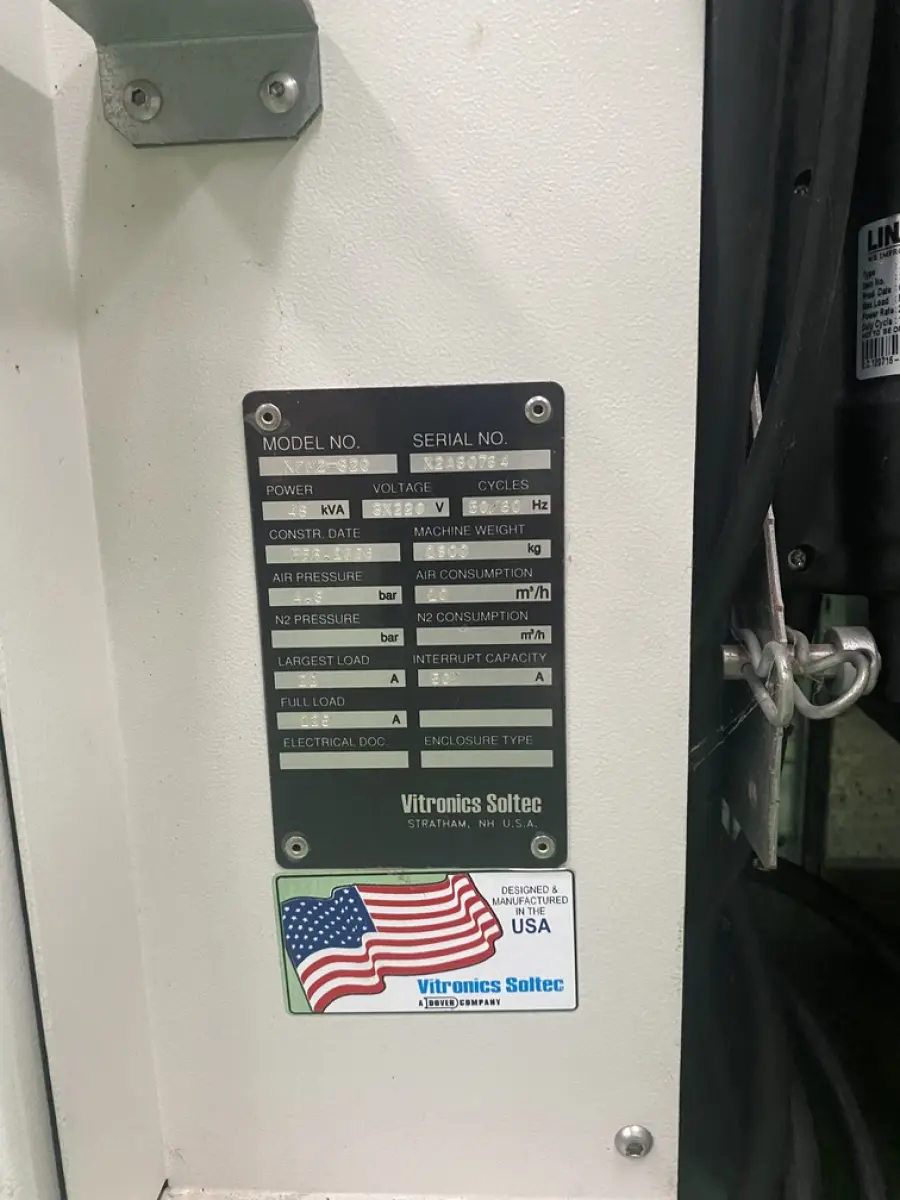 LOTE 578 - Forno de refusão Vitronics