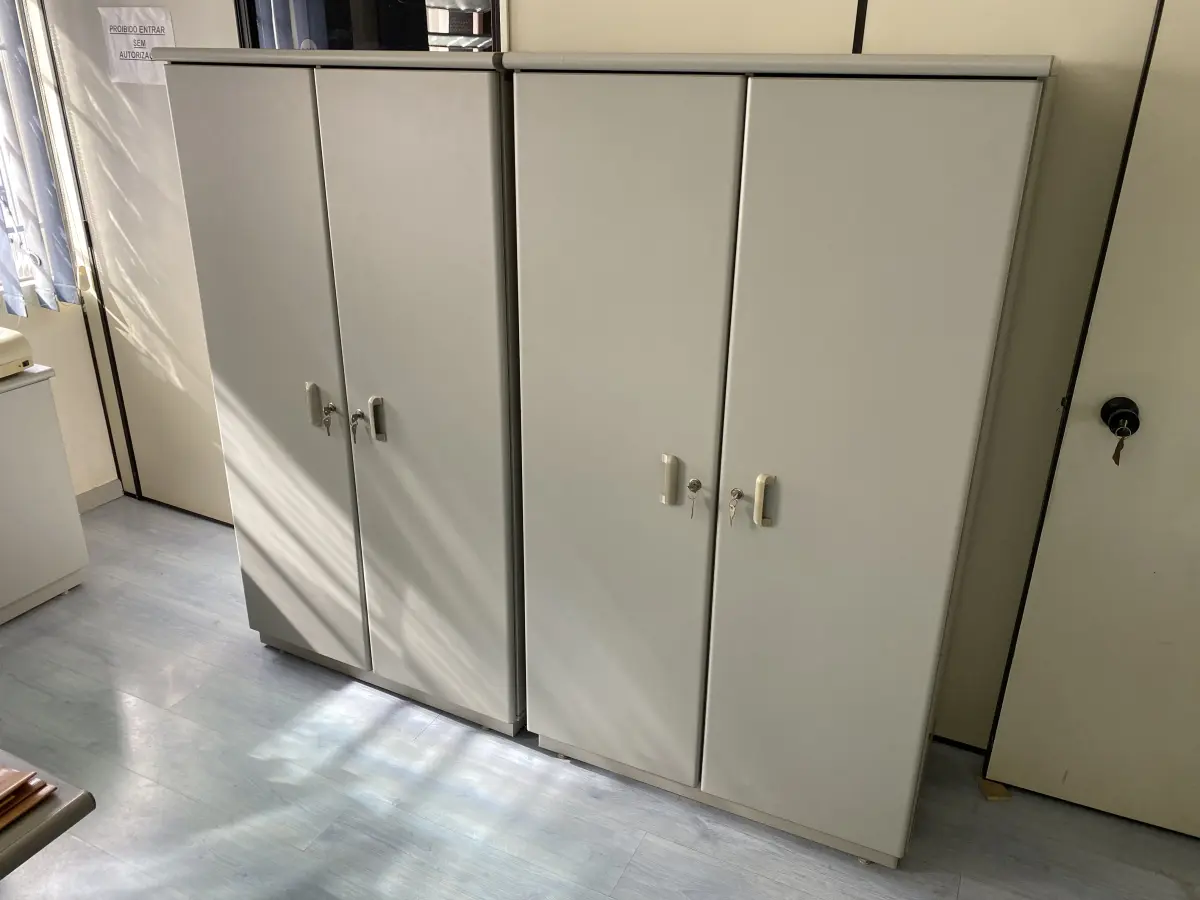 LOTE 498 - 2 armarios de madeira com 2 portas