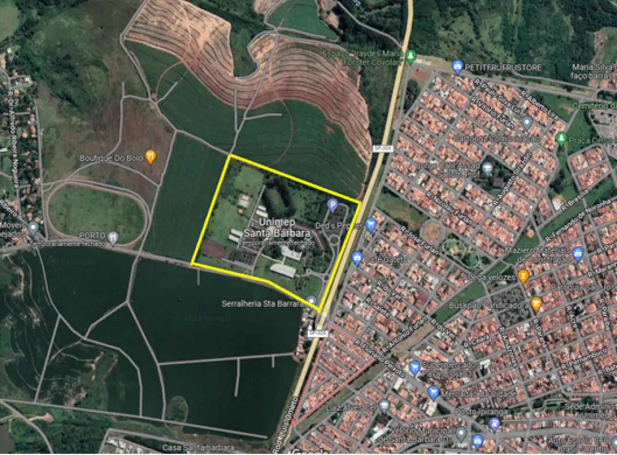 LOTE 001 - GRANDE IMÓVEL 203.400M2 COM 18.472M2 CONSTRUÍDOS – ESCOLA COMPLETA –  FRENTE PARA ESTRADA SP 306 –  EM SANTA BÁRBARA D OESTE/SP