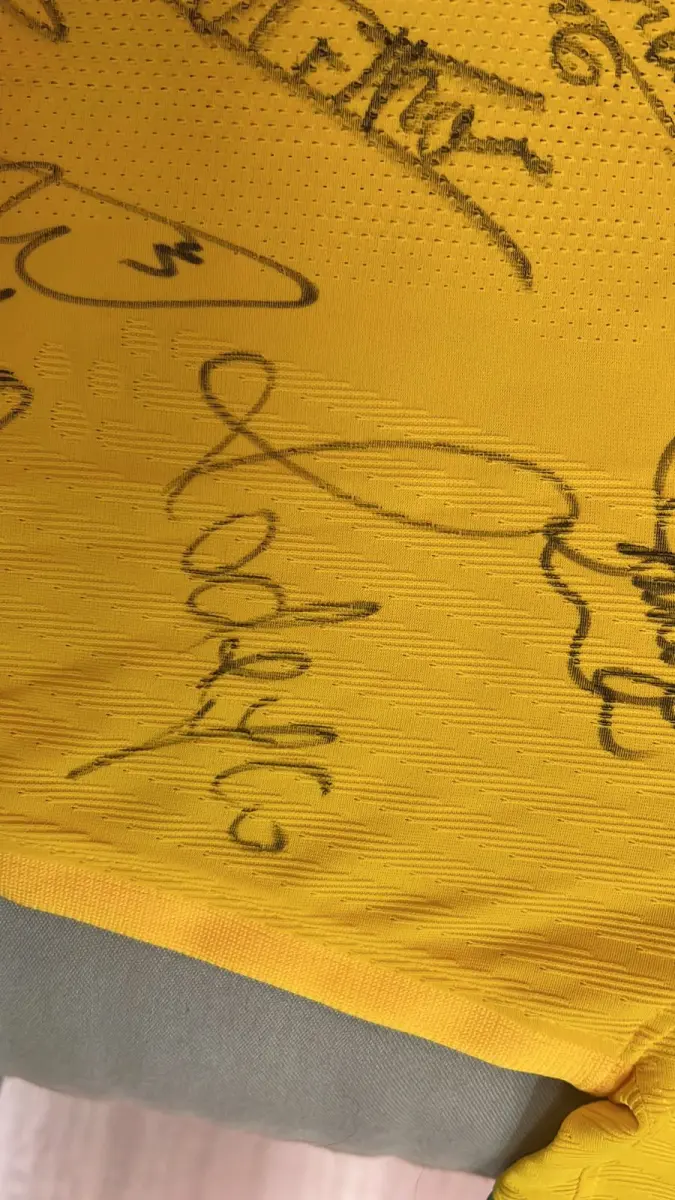 LOTE 001 - CAMPANHA DE DOAÇÃO - LEILÃO DE CAMISA DO JOGADOR TIAGO SILVA DA SELEÇÃO BRASILEIRA AUTOGRAFADA POR TODOS OS JOGADORES - CAMISA COM O LEILOEIRO A DISPOSIÇÃO PARA VISITAÇÃO - AJUDAR ESSA NOBRE CAUSA NÃO TEM PREÇO - PARA CADASTRO RÁPIDO CONTATE O LEILOEIRO 51.991165051