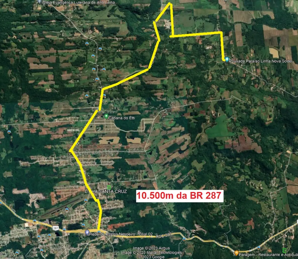 LOTE 001 - POUSADA E CASA DE FESTAS DE LUXO EM 58HA - LINHA NOVA SODER EM SANTA CRUZ DO SUL