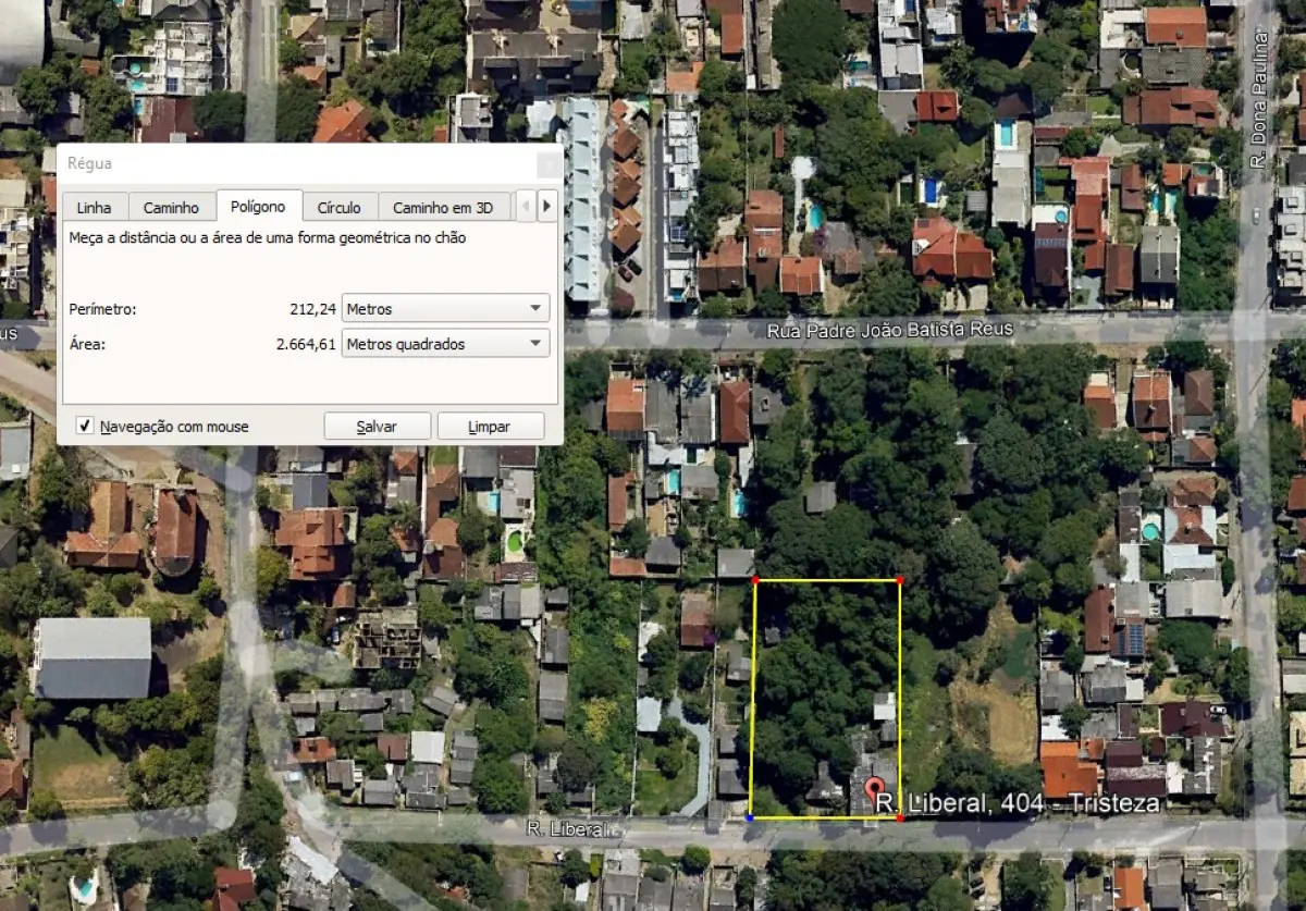 LOTE 001 - o imóvel na R. Liberal, s/n, Bairro Tristeza, com 2.667,28m2