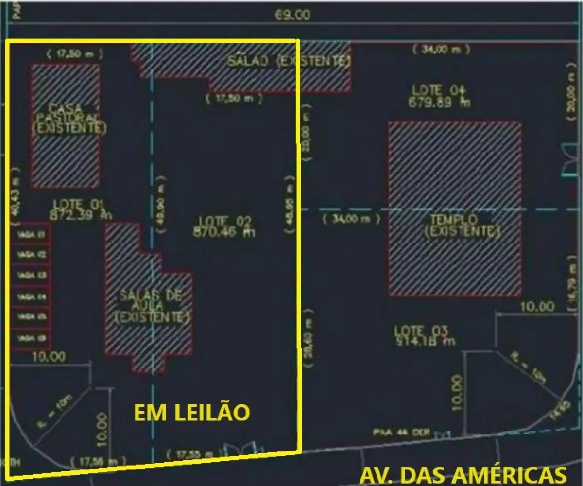 LOTE 001 - GRANDE TERRENO 1.742M2 ESQUINA DE FRENTE PARA AV. DAS AMERICAS - RIO DE JANEIRO