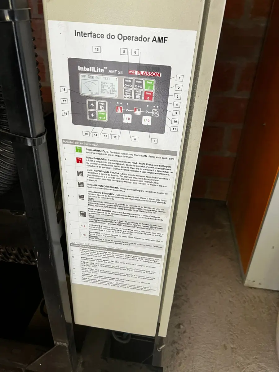 LOTE 121 - Gerador 110KVA motor Perkins 