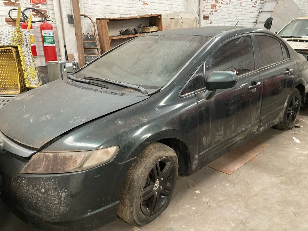 LOTE 000 - Honda Civic LXS FLEX, cor verde, fabricação/modelo 2007/2008 (SEM CHAVE)