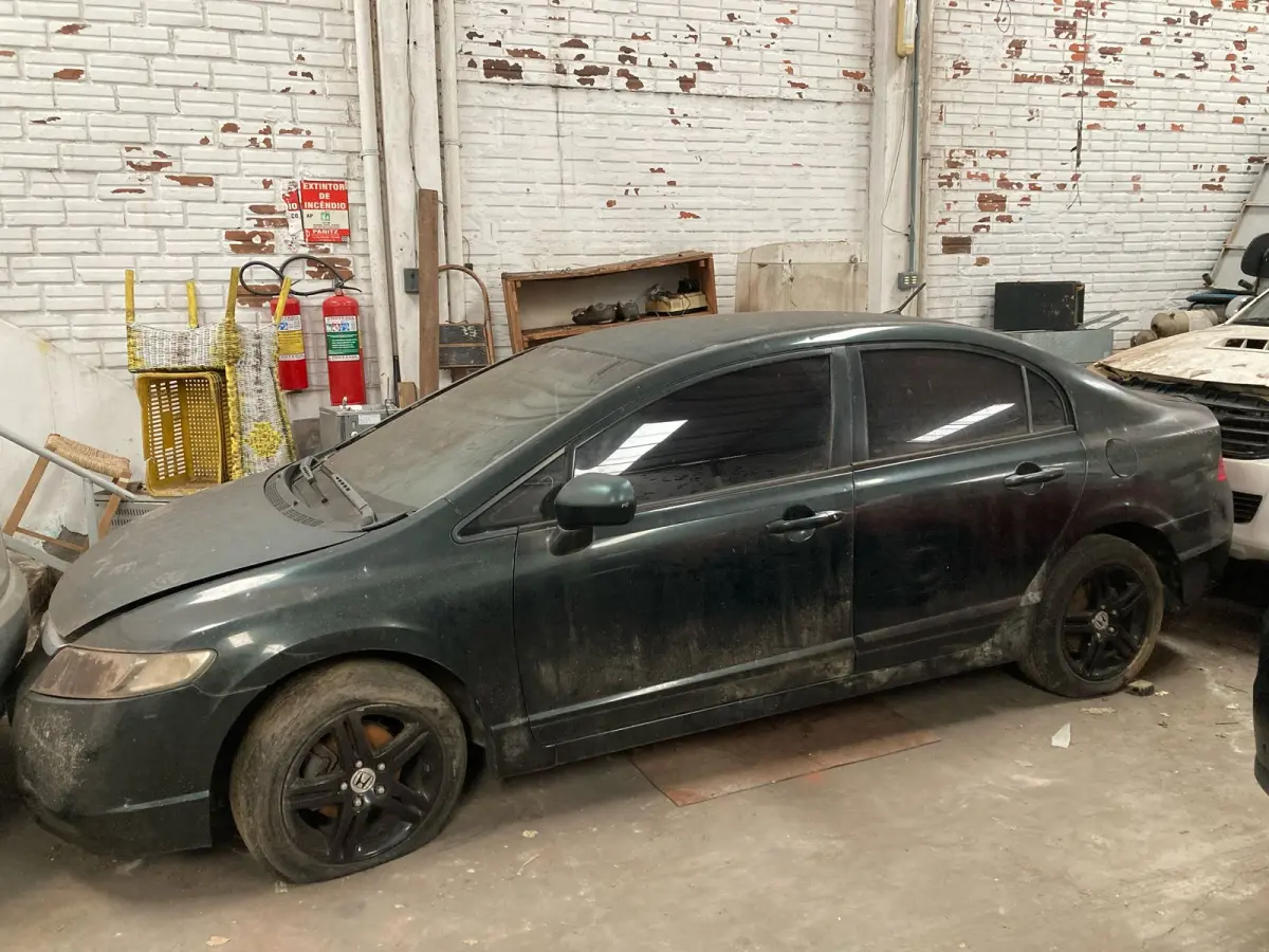 LOTE 000 - Honda Civic LXS FLEX, cor verde, fabricação/modelo 2007/2008 (SEM CHAVE)