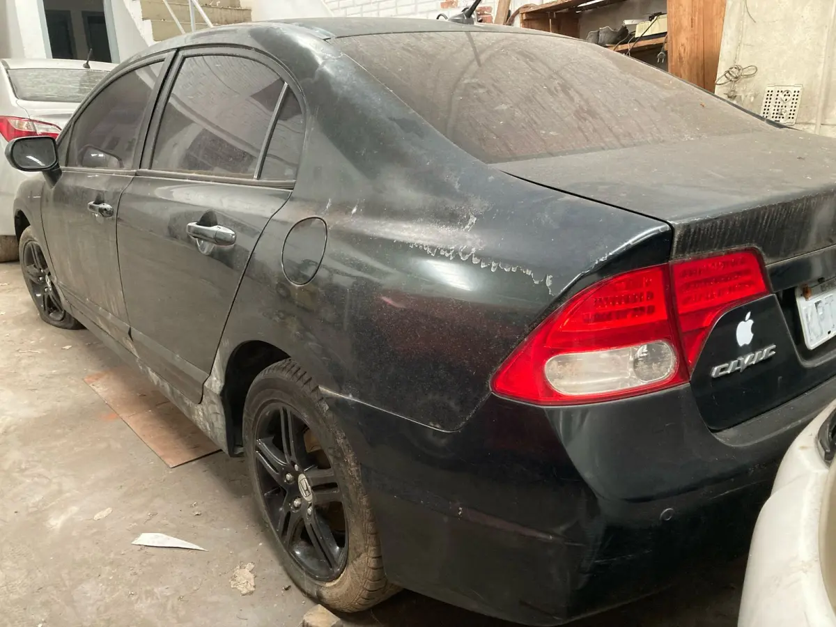 LOTE 000 - Honda Civic LXS FLEX, cor verde, fabricação/modelo 2007/2008 (SEM CHAVE)