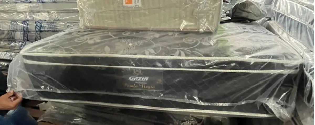 LOTE 002 - 01 colchão Gazin Mola Pérola Negra; 183 molas/m2; 2.0 mm; 120 kg/m2