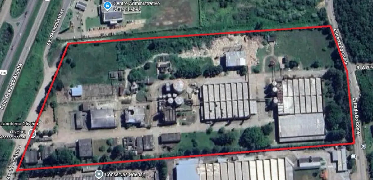 LOTE 001 - Uma área de terras com 39.353,50m², localizada na Estrada BR-116, zona urbana desta cidade de Eldorado do Sul/RS Uma fração de terras, situada à margem da BR-116, no distrito de Flor do Conde, na zona de expansão urbana deste município de Guaíba