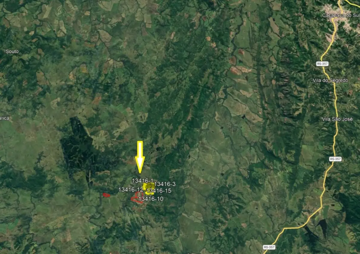 LOTE 005 - Um imóvel rural com área superficial de 354.700,00m²,  matricula 26.750 de Caçapava do Sul