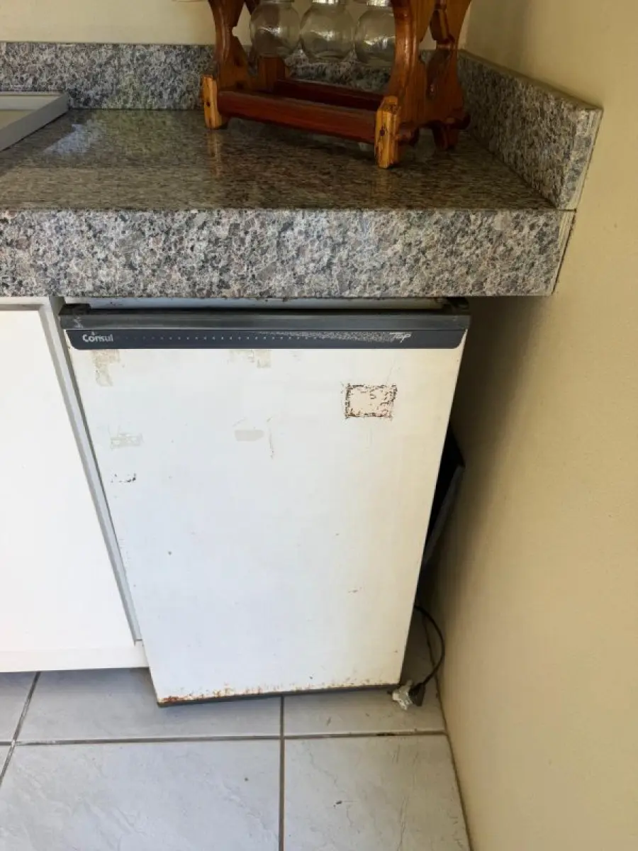LOTE 199 - 01 Geladeira Brastemp Inverse Inox, 02 Freezers horizontais (01 com adesivagem "Bruscato"), 01 Geladeira vertical envelopada "Bruscato" e 01 Câmera frigorífica comercial em aço inox, 01 frigobar, 01 geladeira vertical adesivo Bruscato