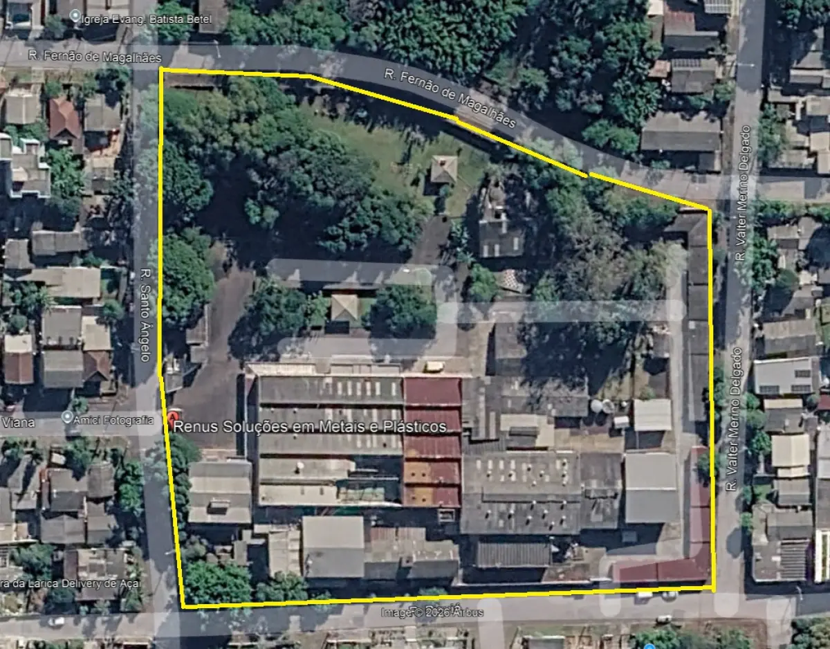 LOTE 001 - SEDE FABRIL NA RUA SANTO ANGELO 234 NOVO  HAMBURGO COM 18.233,06M2 E 7.718 M2 CONSTRUIDO