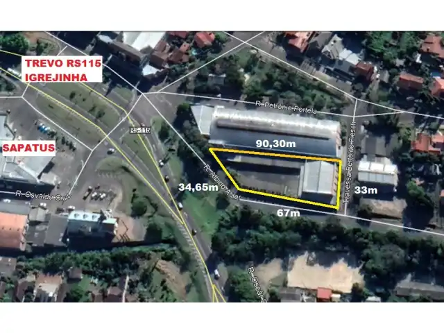 GRANDE IMÓVEL INDUSTRIAL NA ENTRADA DE IGREJINHA