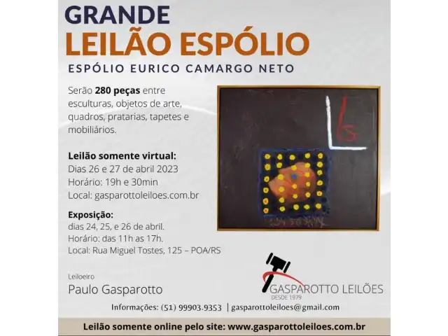 GRANDE LEILÃO DE ARTE E ANTIGUIDADES