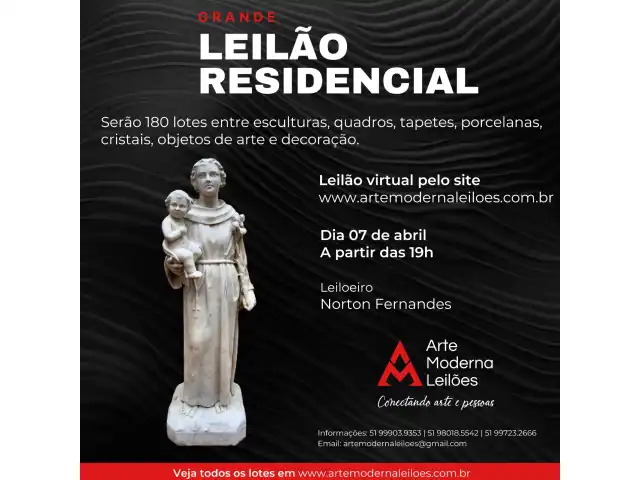 GRANDE LEILÃO DE ARTE - LEILÃO RESIDENCIAL