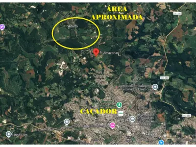 LOTE 000 - Terreno rural, sem benfeitorias, com a área de 106.000,00 m², situado na Fazenda Capão Alto, no lugar Adolfo Konder, no Município e Comarca de Caçador/SC