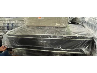 LOTE 001 - 01 colchão Gazin Mola Pérola Negra; 183 molas/m2; 2.0 mm; 120 kg/m2