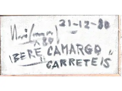 LOTE 003 - Iberê Camargo - Carretéis - 1980, Óleo sobre tela, 24 x 41 cm