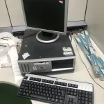 LOTE 239 - Cpu, monitor e teclado 