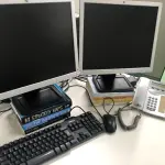 LOTE 191 - Cpu, 2 monitores, teclado, mouse e telefone 