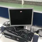 LOTE 142 - Cpu, monitor, caixas de som e teclado 