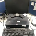 LOTE 185 - Cpu, monitor e teclado 