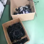 LOTE 278 - 5 cpus, roteador, monitor, lote de fios e carregadores, dvd, aquecedor de folhas, mouses, teclados, fontes  