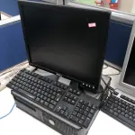 LOTE 144 - Monitor e teclado e monitor, teclado e CPU 