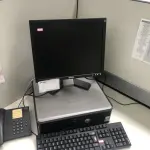 LOTE 261 - Cpu, monitor, teclado e telefone 