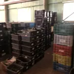 LOTE 148 - lote de caixas plásticas com navalhas