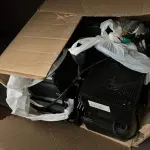 LOTE 001 - LISTAGEM GRANDE DE BENS DE LANCHERIA - PROJETOR, MESAS, CADEIRAS, FRITADEIRAS A GAS E ELETRICAS, FREEZERS, GELADEIRA, TELA, COMPUTADOR, LIXEIRA, FRIGOBAR,  FORNO CONVECTOR, CHAPA BIFETEIRA, AR CONDICIONADO SO FRENTE.