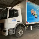 LOTE 047 - Caminhão Mercedes Atego 1719 ano 2012, pl ITY6474 cor branca com baú de metálico