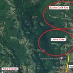 LOTE 003 - Area de terras remanescentes com 147.103,50m2 (já retirada a área objeto de embargos de terceiro) dentro do todo maior c/área de 170.000m2, em Linha Café Alta, em Três Coroas