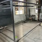 LOTE 101 - carrinho metalico para usar nas estufas de pintura