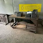 LOTE 112 - carrinho de ferro com rodinhas