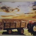 LOTE 125 - QUADRO IMAGEM TRATOR/CAMPO