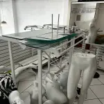 LOTE 000 - Lote com aproximadamente 3.500 peças de roupas e seus cabides (toda a loja): vestidos, saias, moletons, casacos, bermudas, calças, camisetas