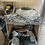 LOTE 000 - SOPRADORA BEKUM, MÃO FRANCESA C/ TALHA ELÉTRICA, UNIDADE DE RESFRIAMENTO, MOTOR P/ REFRIGERAÇÃO, GIRAFA HIDRÁULICA E MÓVEIS DIVERSOS