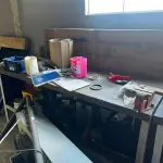 LOTE 000 - SOPRADORA BEKUM, MÃO FRANCESA C/ TALHA ELÉTRICA, UNIDADE DE RESFRIAMENTO, MOTOR P/ REFRIGERAÇÃO, GIRAFA HIDRÁULICA E MÓVEIS DIVERSOS