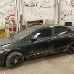 LOTE 000 - Honda Civic LXS FLEX, cor verde, fabricação/modelo 2007/2008 (SEM CHAVE)