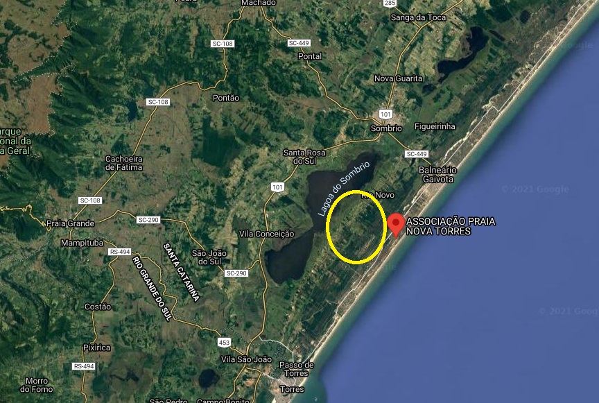Leilão de direitos e ações sobre imóveis na praia de Nova Torres, Balneário Gaivota/SC