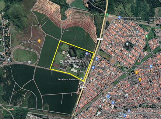 GRANDE IMÓVEL 203.400M2 COM 18.472M2 CONSTRUÍDOS – ESCOLA COMPLETA –  FRENTE PARA ESTRADA SP 306 –  EM SANTA BÁRBARA D OESTE/SP