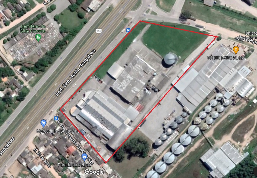 LEILÃO DE IMÓVEL INDUSTRIAL COM SILO NA BR 116 COM 28.000m2 EM PELOTAS – MAQS DE PREPARO DE ALIMENTOS E GRÃOS- ETC